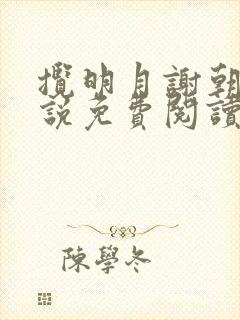 揽明月谢朝朝小说免费阅读无弹窗