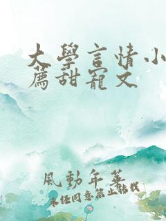 大学言情小说推荐甜宠文
