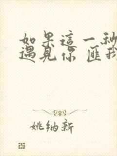 如果这一秒我没遇见你 匪我思存