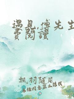 遇见,傅先生免费阅读