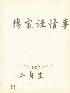 杨家洼情事小说