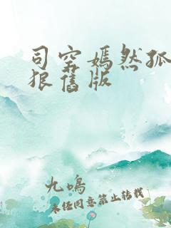 司空嫣然孤寂之狼旧版