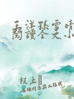 王洋孙雪晴免费阅读全文小说