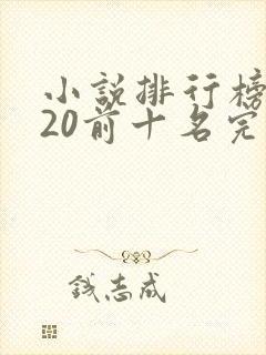 小说排行榜2020前十名完结篇
