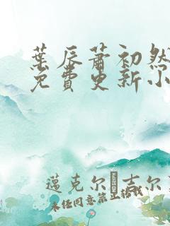 叶辰萧初然最新免费更新小说