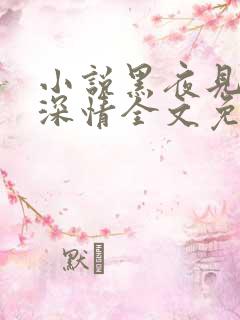 小说黑夜见过他深情全文免费阅读