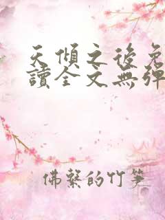 天倾之后免费阅读全文无弹窗小说
