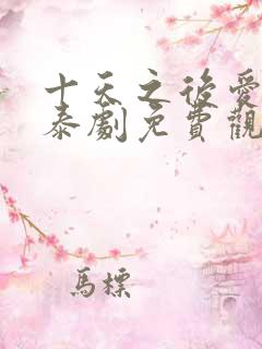 十天之后爱上你泰剧免费观看全集