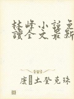 林峰小说免费阅读全文最新章节顶点