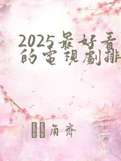 2025最好看的电视剧排行榜前十名