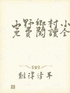 山野乡村小说.免费阅读全文