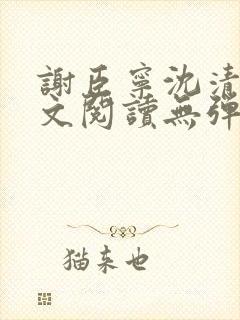 谢臣宁沈清漪全文阅读无弹窗