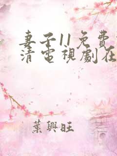 妻子11免费高清电视剧在线观看星辰