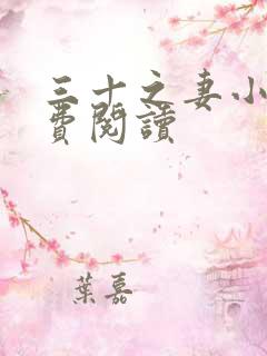三十之妻小说免费阅读