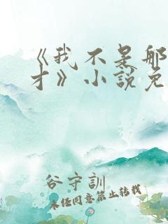 《我不是那种人才》小说免费阅读