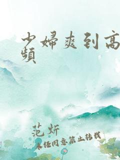 少妇爽到高潮视频