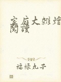 家庭大杂烩正版阅读
