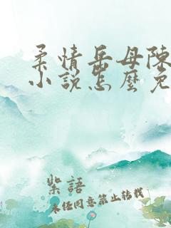 柔情岳母陈丽芳小说怎么免费阅读全文