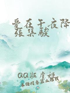 爱在午夜降临前 张集骏
