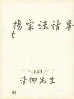 杨家洼情事txt