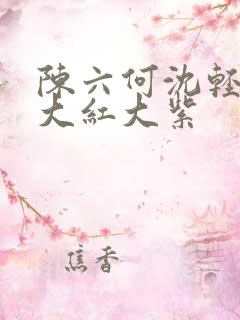陈六何沈轻舞 大红大紫