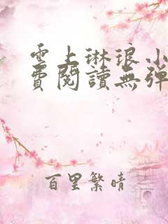 云上琳琅小说免费阅读无弹窗