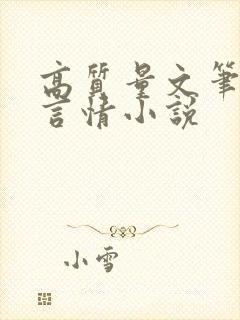 高质量文笔好的言情小说