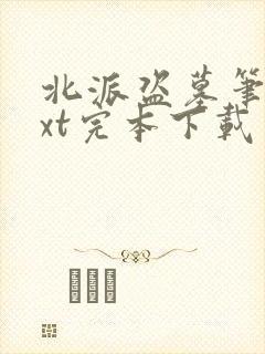 北派盗墓笔记txt完本下载
