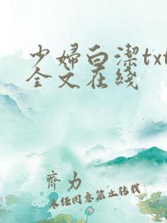 少妇白洁txt全文在线