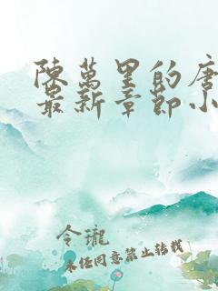 陈万里的唐嫣然最新章节小说