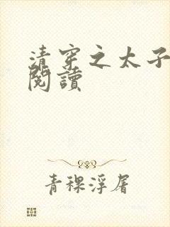 清穿之太子娇妃阅读