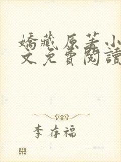 娇藏原著小说全文免费阅读