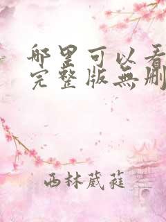 哪里可以看小说完整版无删减版的