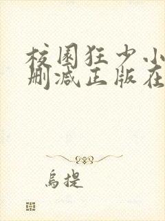 校园狂少小说无删减正版在线阅读