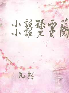 小说孙雨菲主角小说免费阅读全文