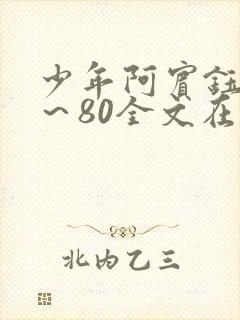 少年阿宾钰慧1～80全文在