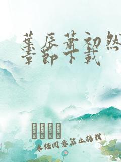 叶辰萧初然最新章节下载