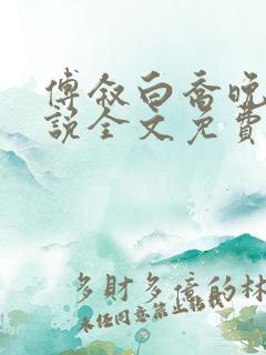 傅叙白乔晚凝小说全文免费阅读