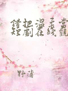 错把温柔当情深短剧在线观看
