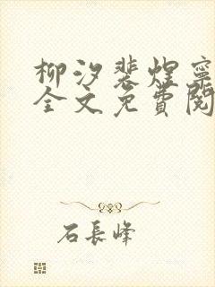 柳汐裴煜宁小说全文免费阅读小说
