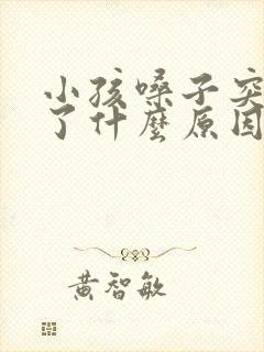 小孩嗓子突然哑了什么原因