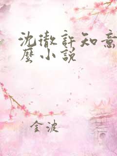 沈彻许知意是什么小说