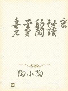 妻子的秘密吴双免费阅读