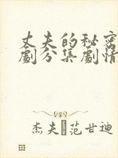 丈夫的秘密电视剧分集剧情介绍