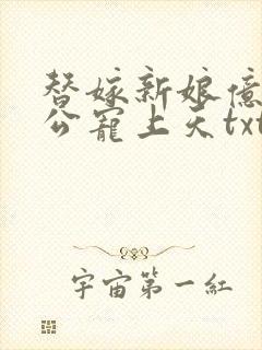 替嫁新娘亿万老公宠上天txt全集下载