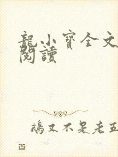 龙小宝全文免费阅读