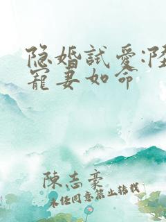 隐婚试爱:陆总宠妻如命