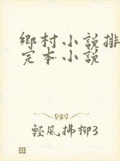 乡村小说排行榜完本小说