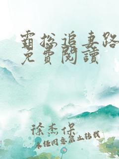 霸总追妻路漫漫免费阅读
