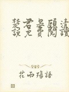 楚君晏顾清黎小说免费阅读